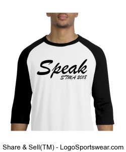 Speak Baseball Tee Design Zoom